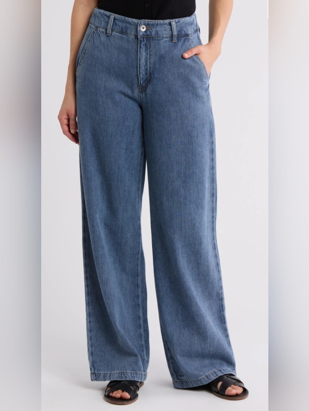 Sanctuary (150$) | Wide-Leg Denim Jeans in Blue Wash, Size S